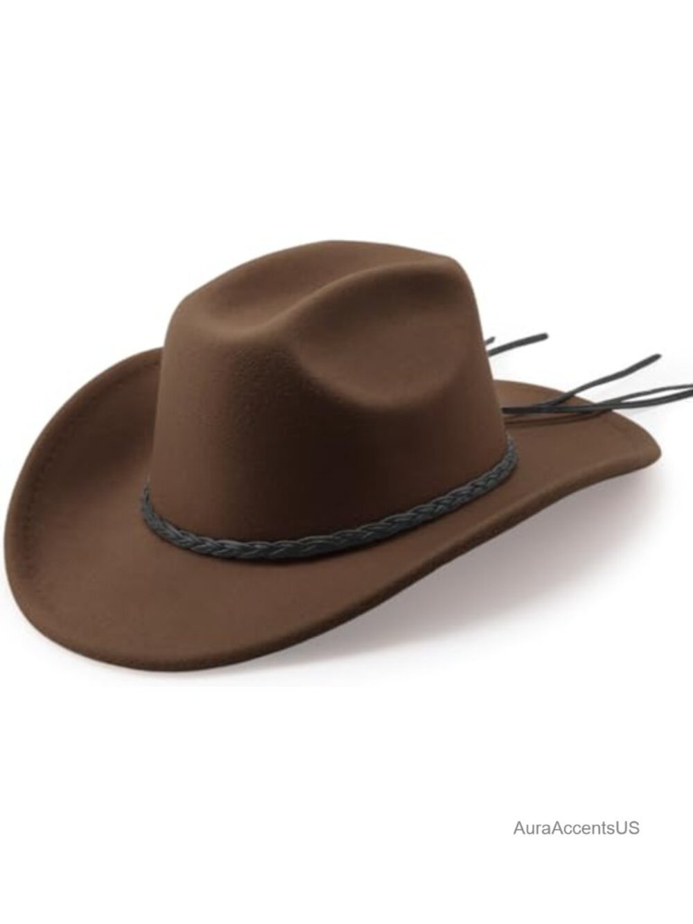 Western Cowboy Hat Felt Wide Brim Fedora Adjustable Unisex Outdoor